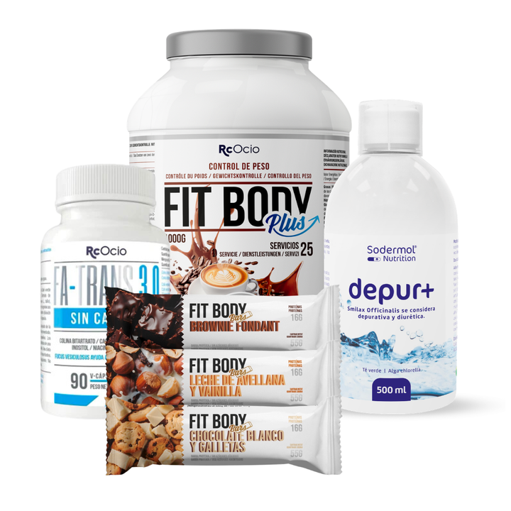 PACK Completo Adelgazamiento con 3 barritas FitBody Bars