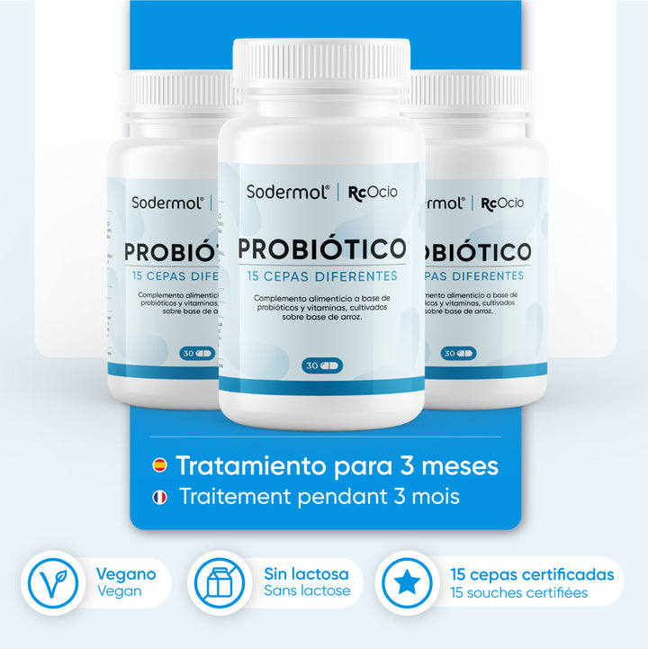 Probióticos veganos con 15 cepas
