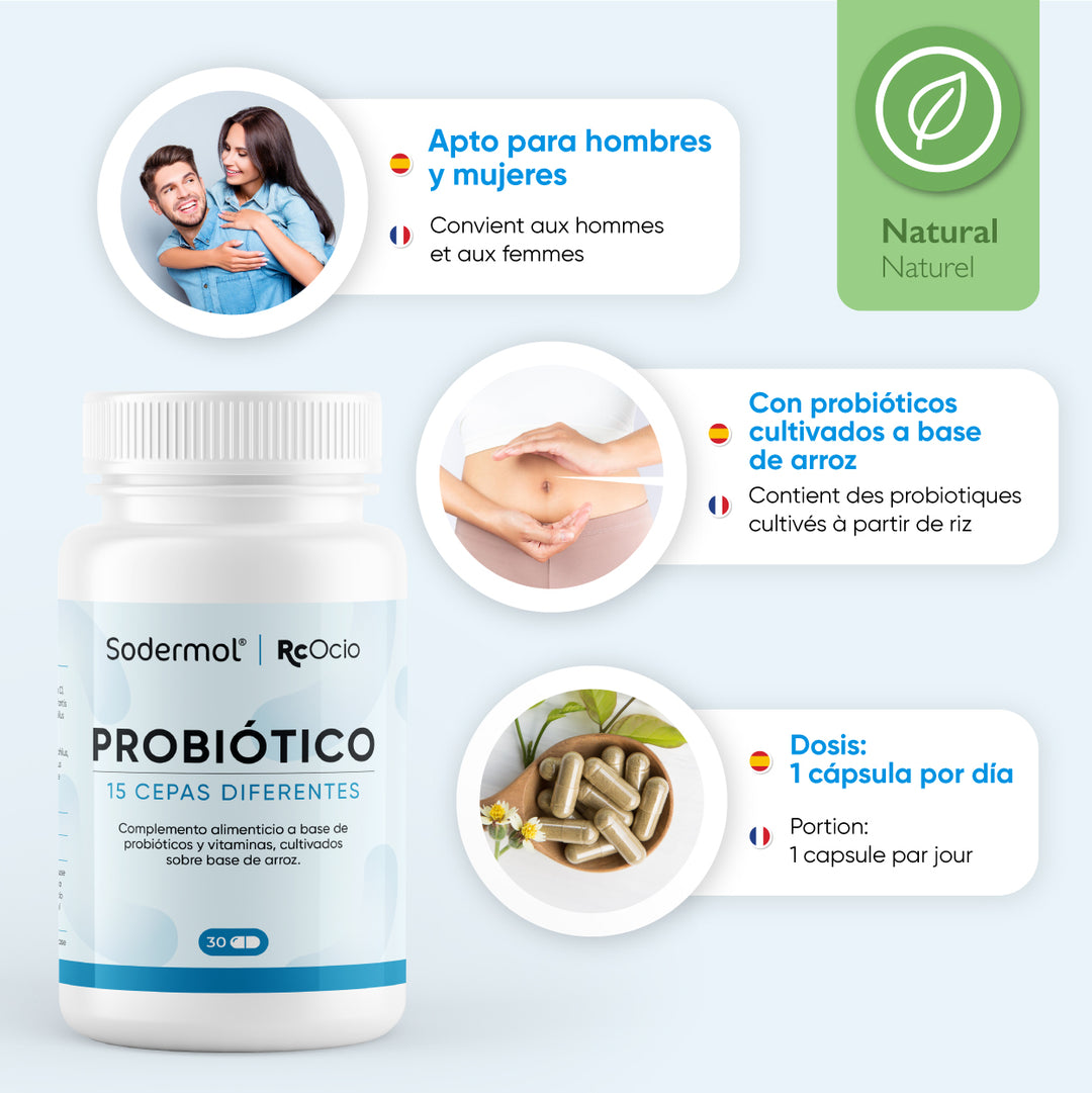 Probióticos veganos con 15 cepas