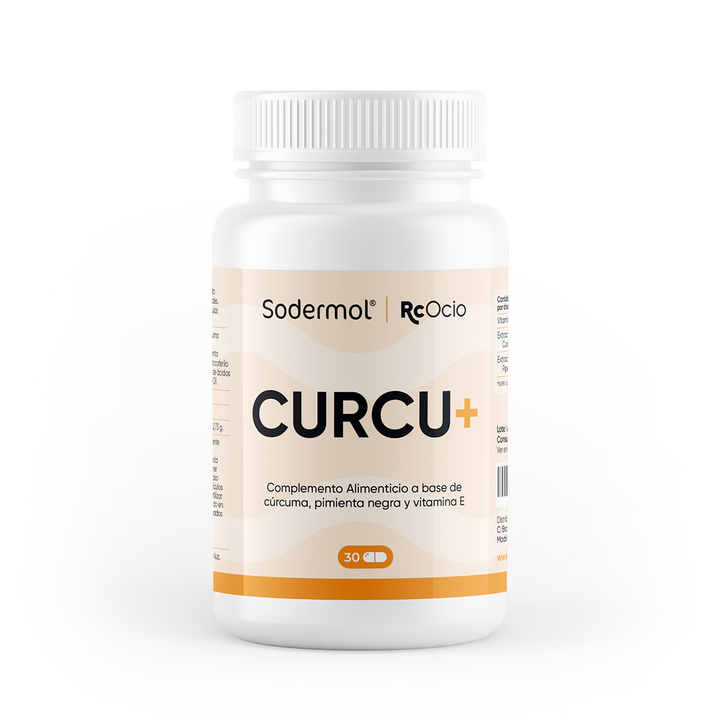 CURCU+ RcOcio – Cúrcuma de Alta Concentración con Piperina, Vitamina D y E
