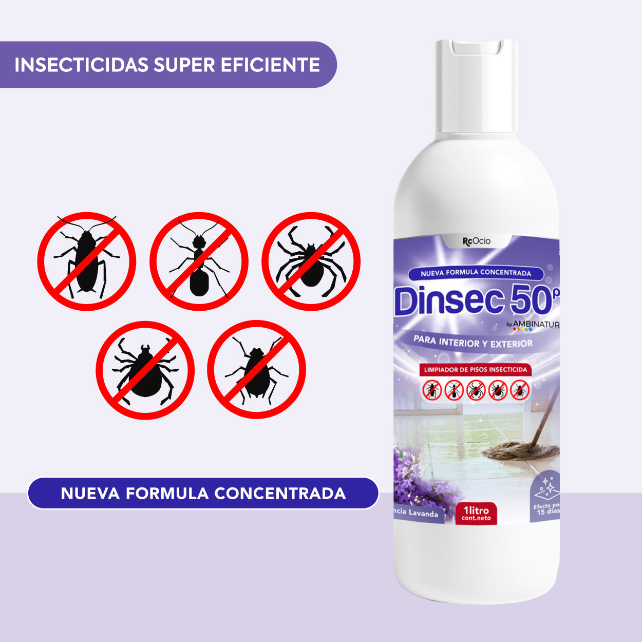 Pack 2 Friegasuelos insecticida 1L