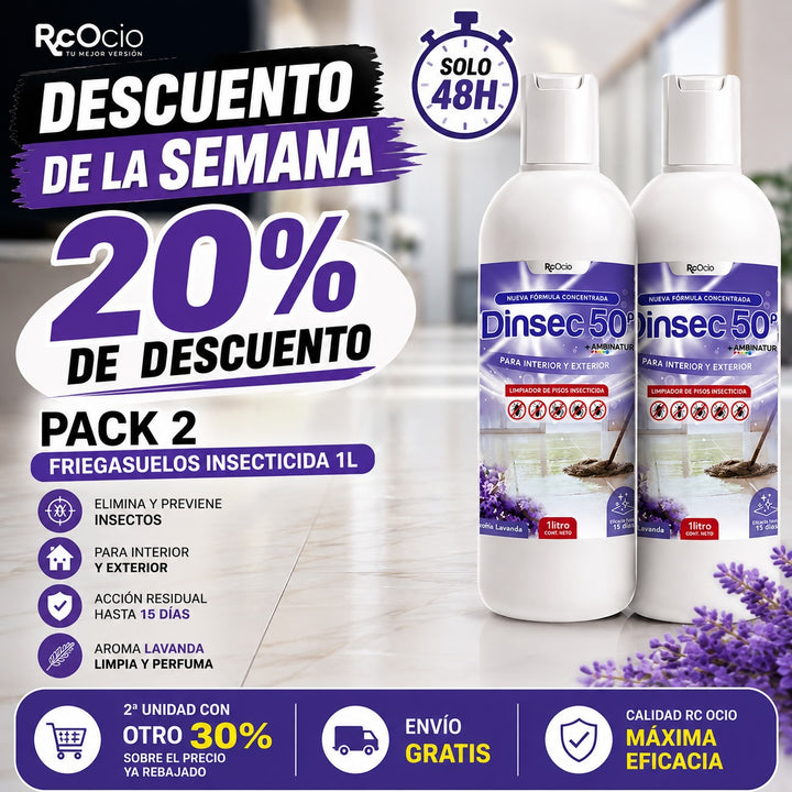 🔥 DESCUENTO DE LA SEMANA – PACK 2 DINSEC 50º FRIEGASUELOS INSECTICIDA