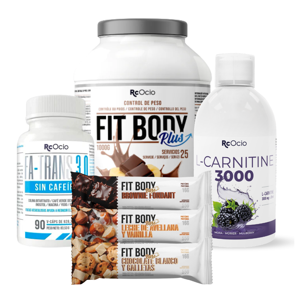 PACK Completo Adelgazamiento con 3 barritas FitBody Bars